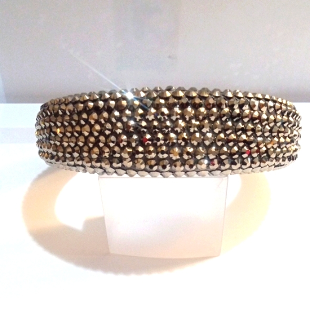 ELEGANT GUNMETAL GRAY CRYSTAL EMBELLISHED HEADBAND SIZE OS NWOT